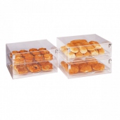 Présentoir empilable 2 étages pour patisseries ou autres. 47x36x25.5cm