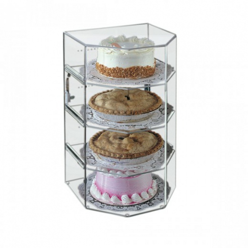 Présentoir à Gâteau Élégant En Acrylique - Vitrine Pour Pâtisseries, Biscuits Et Boulangerie, Design Peu Encombrant 53,1 X 43,4 X 41,4 Cm