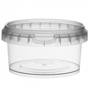Pots ronds inviolables avec couvercles - 9.5x.5.1 (h)cm - 240 ml - carton de 375 unités