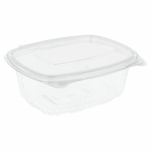 Barquette translucide 500 cc avec couvercle - carton de 500 unités