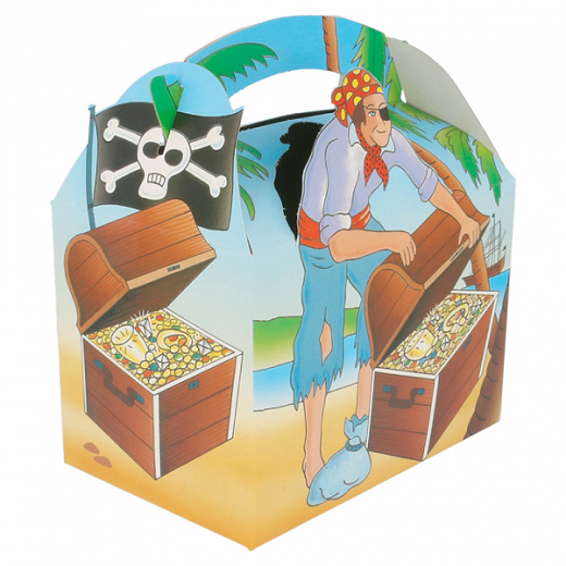 Boite pour les enfants - Modèle Pirate - pour vente à emporter 15.5x10.5x17.5(h) cm - carton de 300 unités