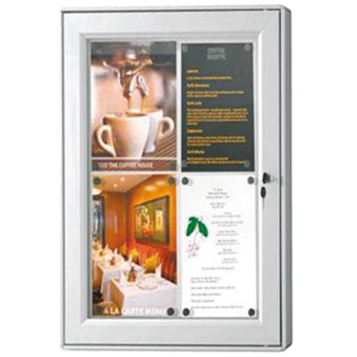 Porte menus lumineux extérieur métal - 52.3x69.5x3.2cm