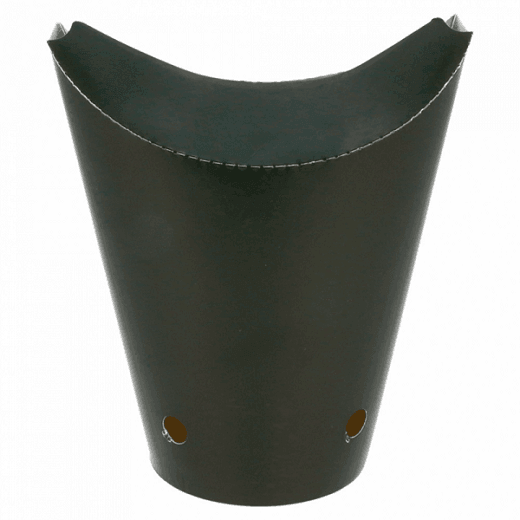 Gobelet à frites avec fermeture rabattable en carton Série Noir 480 ml - carton de 1000 unités