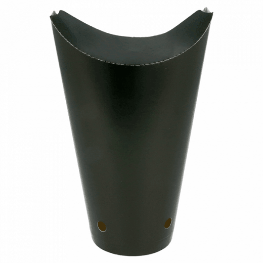 Gobelet à frites avec fermeture rabattable en carton Série Noir 660 ml - carton de 1000 unités