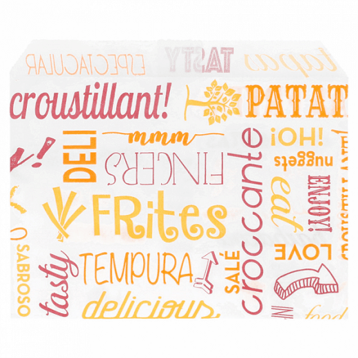 Sachet à frites Parole 12 x 9 cm - pack de 1000 unités
