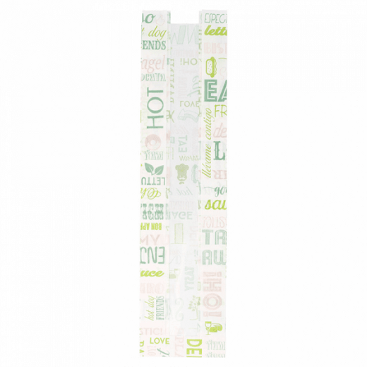 Sac sandwich avec fenêtre centrale biodégradable Parole 9 + 6 x 35 cm - pack de 250 unités