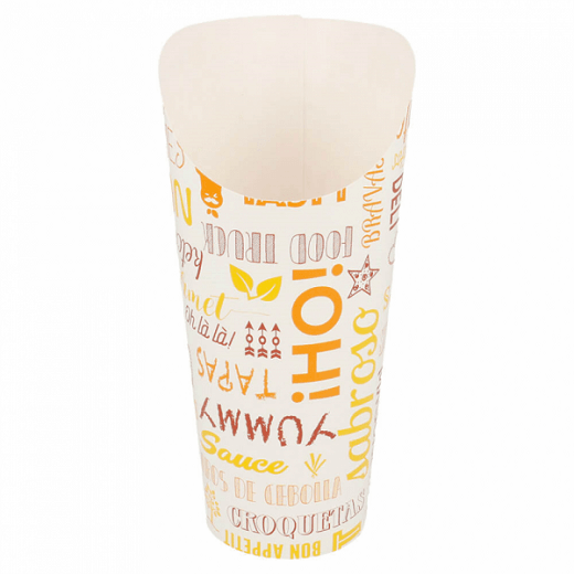 Gobelet à frites en carton Parole 660 ml - carton de 1000 unités