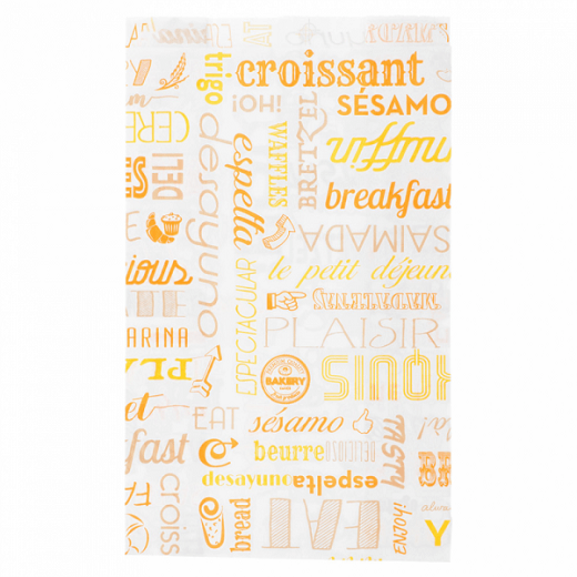 Sac à croissants Parole 14 + 7 x 22 cm - pack de 500 unités