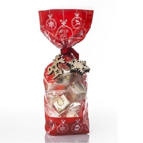 Sachet avec fond carton JOYEUX NOËL 120 x 275 mm - pack de 100 unités