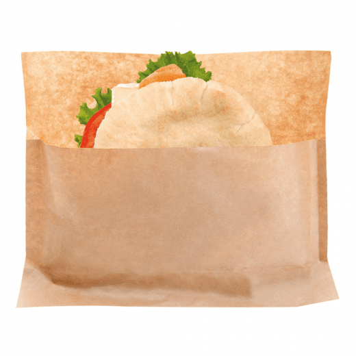 Sachet kraft avec base large 21x17/11x3 cm  - pack de 100 unités