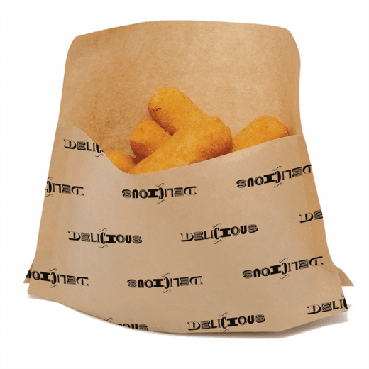 Sachet kraft avec base large 21x17/11x3 cm  - pack de 100 unités