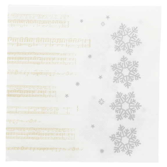 Serviette Double Point® NEW SNOW 33X33cm - Carton de 1200 unités