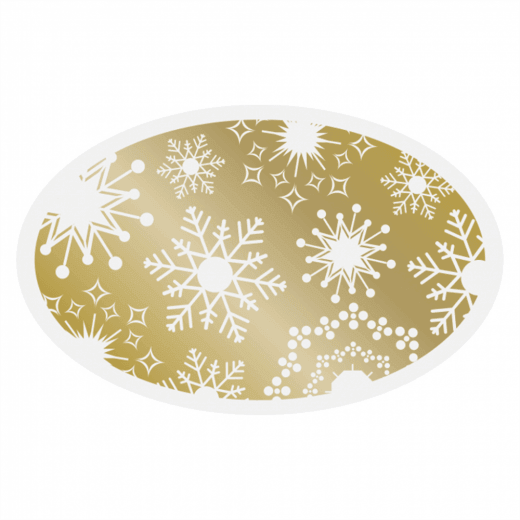 Etiquettes adhésives blanche et or 5.5x3.5cm - pack de 1000 unités