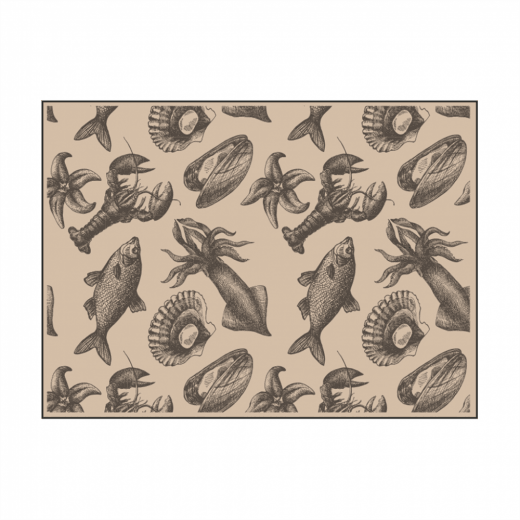 Set de table 31x43cm Pêche en kraft recyclé - Carton de 2000 unités