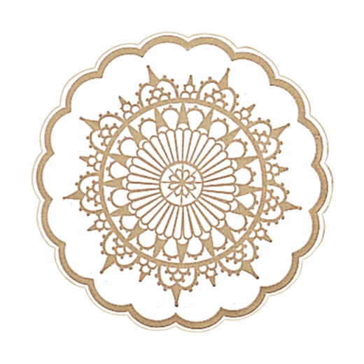 Dessous de verre baroque en tissue 9 cm - carton de 3000 unités