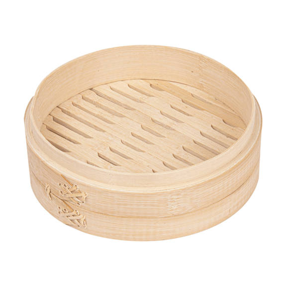 Récipient pour cuisson vapeur Maxi Dim-sum en bambou 20x6 cm - pack de 4 unités