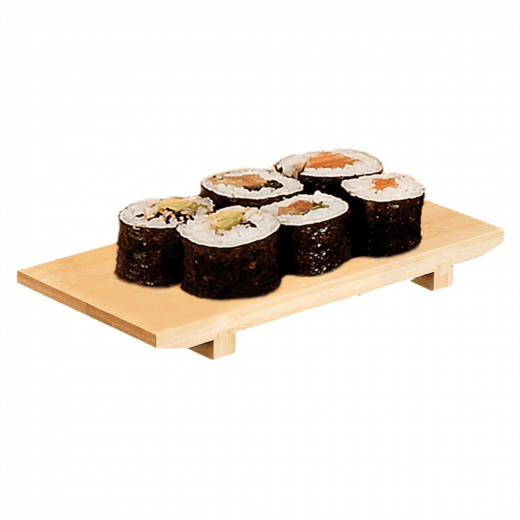 Planche de présentation en bambou pour sushi et maki 27.5x18x2.5 cm