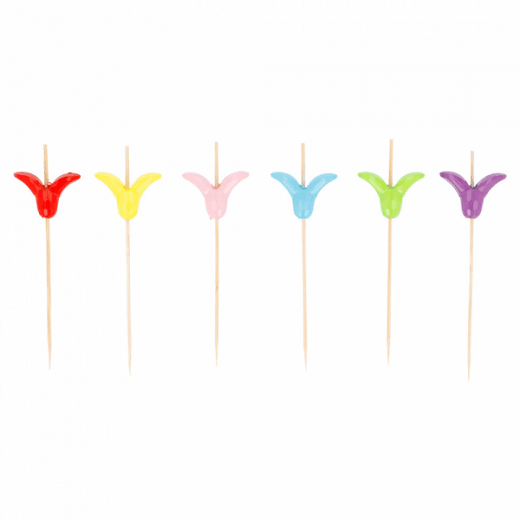 Pique en bambou Tulipe 9cm - pack de 100 unités
