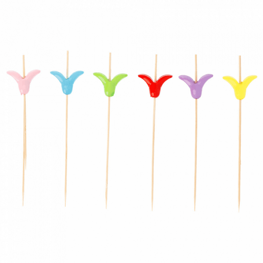 Pique en bambou Tulipe 12 cm - pack de 100 unités