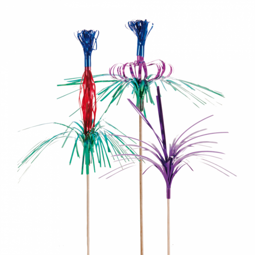 Décoration pour glaces Métallisés 18-22 cm assorties - pack de 144 unités