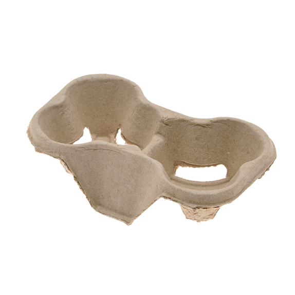 Porte Gobelets en carton recyclé 2 emplacements  - Carton de 480 unités