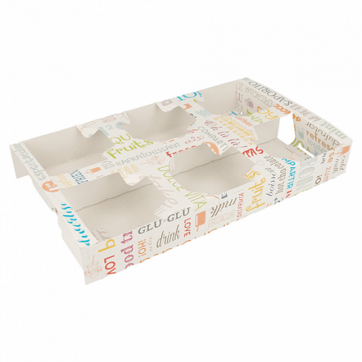 Porte Gobelets en carton recyclé 6 emplacements  - carton de 400 unités