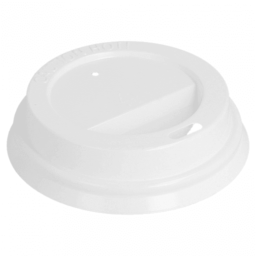 Couvercle BLANC pour gobelet a café 18 cl - carton de 1000 unités