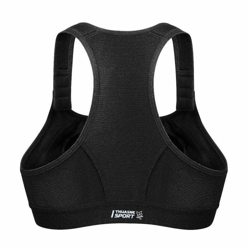 Leezepro Soutien-Gorge de Sport Post-opératoire Lingerie Avant Zipper Femme Zippée Brassière Push Up Courir Vest Coussinets Amovibles pour Fitness Jogging Yoga Course