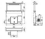 Hotte de plan de travail 90 cm Roblin 5057003 elina verre noir