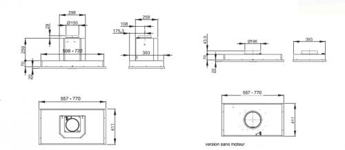 Groupe aspirant 56 cm Roblin 6208172 altima inox