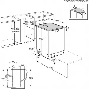 Lave-vaisselle pose-libre AEG FFB73617PW