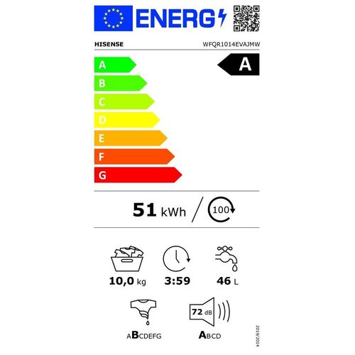 Lave- Linge Frontal HISENSE WFQR1014EVAJMW