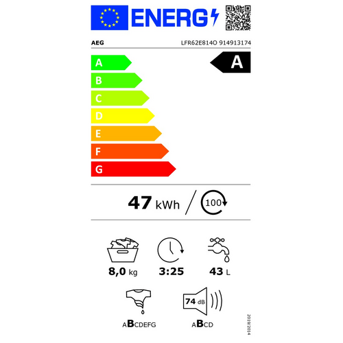 Lave- Linge Frontal AEG LFR62E814O