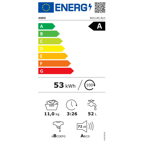 Lave-linge Pose libre Asko W2114C.W/1