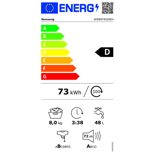 Lave-Linge SAMSUNG WW80T4020EH