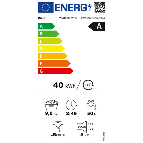 Lave- Linge Frontal MIELE WWA120WCS