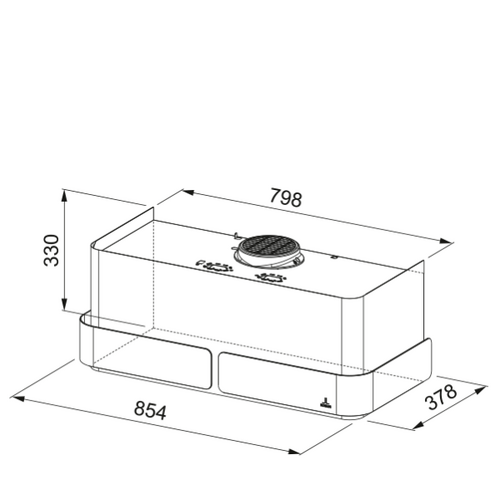 Hotte Roblin 6503210 Ecrin 800 noir/cuivre