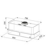 Hotte Roblin 6503210 Ecrin 800 noir/cuivre