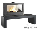 Poêle à bois en Fonte Invicta AARON DOUBLE FACE EcoDesign P912904-NEUF RECONDITIONNÉ