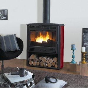 poele a bois godin grand bois a clapet 368102 carmin achat aux meilleur prix