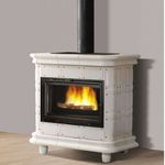 Poêle à bois Marcance 630135 Céramique  BLANC  DECOR MONOCHROME