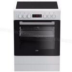 Cuisinière vitrocéramique pose-libre BEKO FSE67300WCS