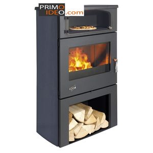 poele a bois godin grand chinon etuve 362115 version chromee anthracite achat aux meilleur prix