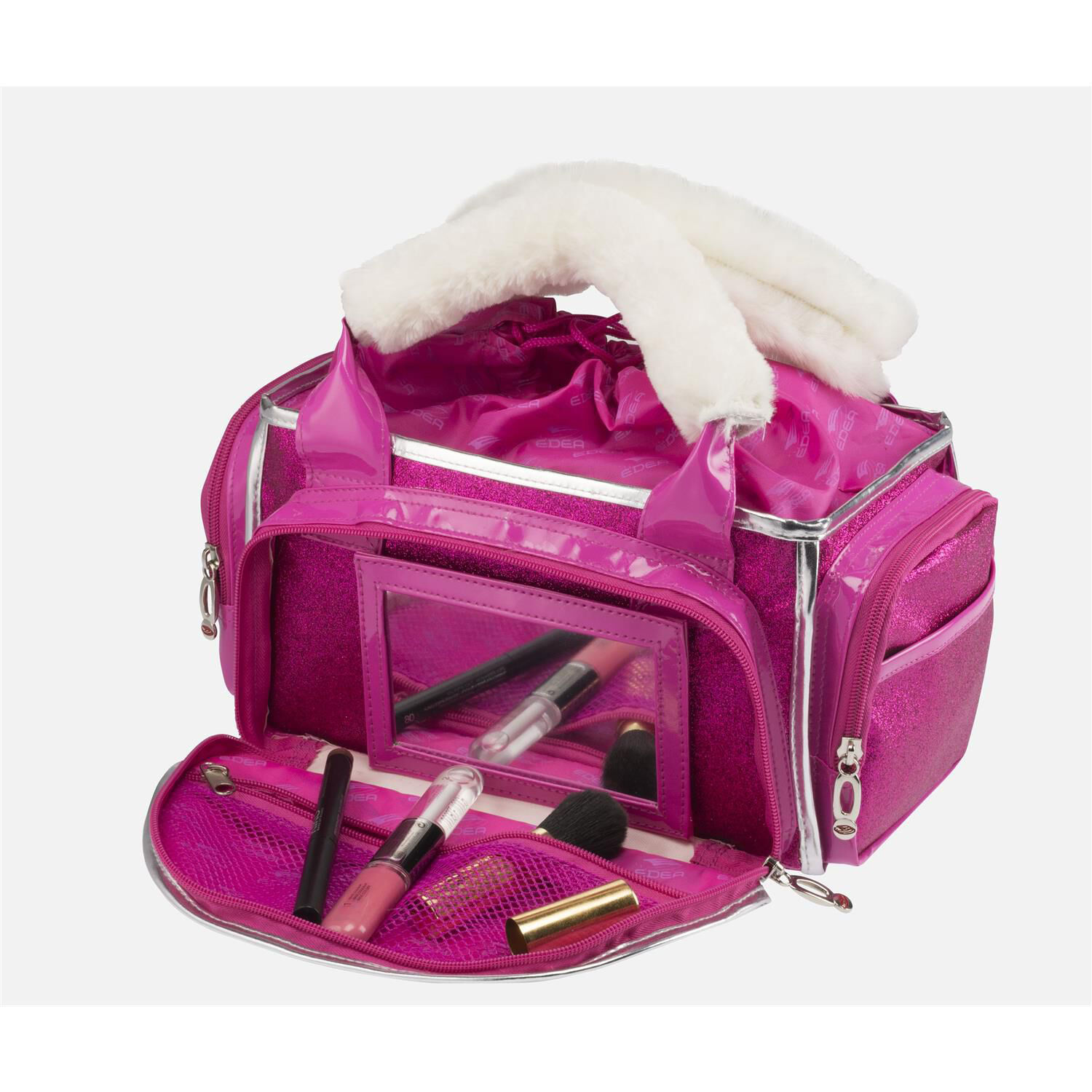 Sac Pour Patins à Glace Edea Fuxia - Polyester Résistant Avec Poches Et Fond Clouté