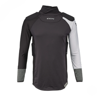 T-shirt CCM Tacks Pro manches longues anti-coupure protège-cou Senior