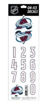 Planche stickers autocollants numéros et logo NHL