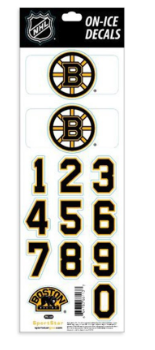 Planche stickers autocollants numéros et logo NHL