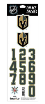 Planche stickers autocollants numéros et logo NHL