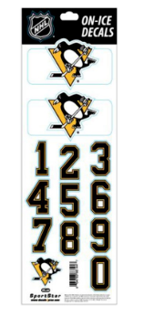 Planche stickers autocollants numéros et logo NHL