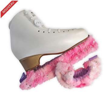 Protège-lames GUARDOG SoftPawz Fuzzy fourrure rose et cœurs